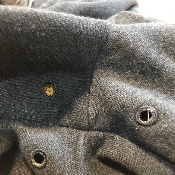 Burton Full Zip Hoodie Men’s Small Grey & Gold - Picture 7 of 13